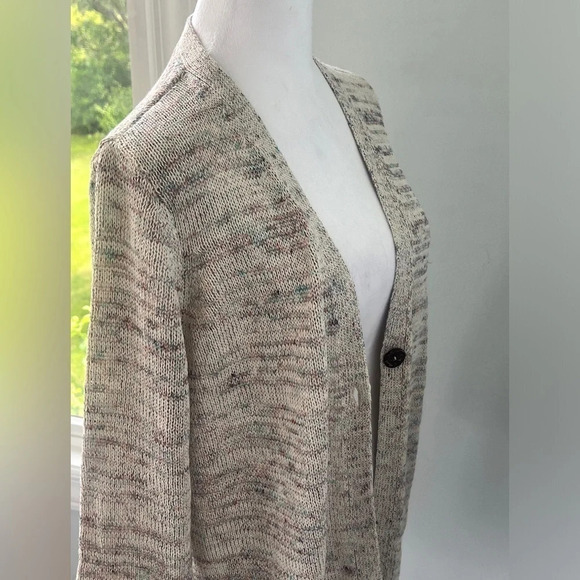 J. Jill NEW Single-Button V-Neck Cardi Sweater Rosebud Multi Sz M Medium - Picture 14 of 16